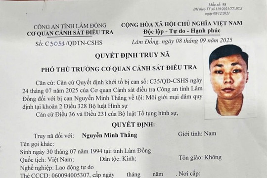 Công an Lâm Đồng truy nã đối tượng môi giới mại dâm