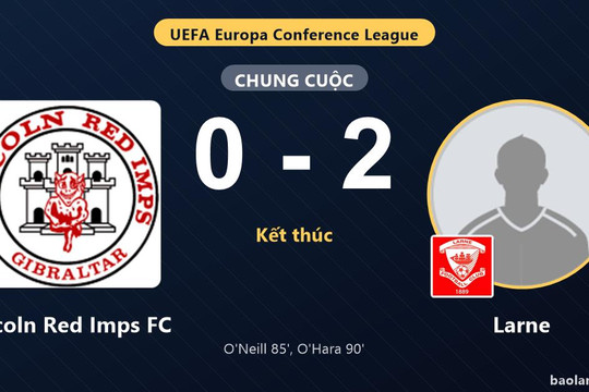 Đánh bại Lincoln Red Imps FC 0-2, Larne đi tiếp, tiễn chủ nhà rời giải