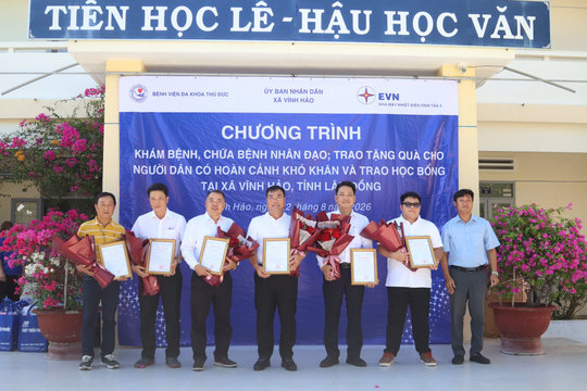 Nhà máy Nhiệt điện Vĩnh Tân 4: Hỗ trợ an sinh xã hội hơn 500 triệu đồng cho xã Vĩnh Hảo