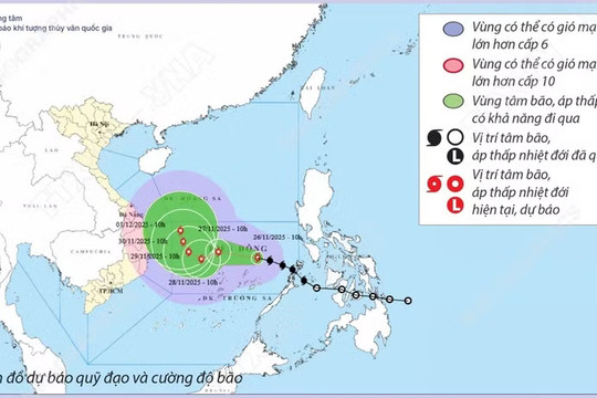 Bão số 4 ít di chuyển và cách Quảng Ninh khoảng 140km