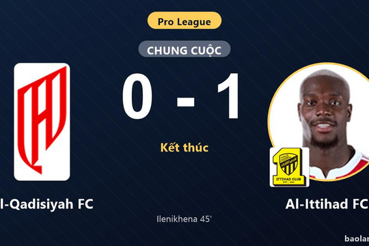 Hạ Al-Qadisiyah FC 0-1, Al-Ittihad FC giành trọn niềm vui sân khách