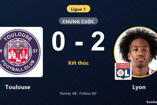Hạ gục Toulouse 2-0 trên sân khách, Lyon có khởi đầu suôn sẻ tại Ligue 1