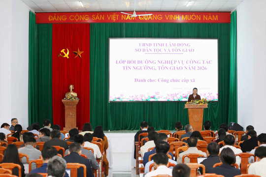 Lâm Đồng bồi dưỡng nghiệp vụ cho 200 cán bộ phụ trách tín ngưỡng, tôn giáo