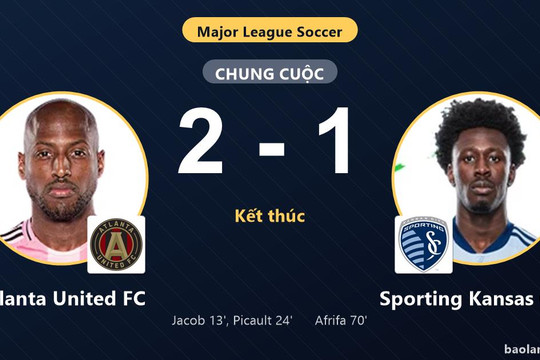 Đánh bại Sporting Kansas City 2-1, Atlanta United FC dìm đối thủ dưới đáy bảng
