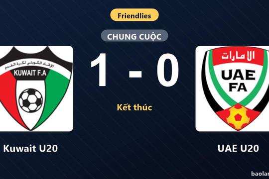 Kuwait U20 hạ UAE U20 trong trận giao hữu quốc tế