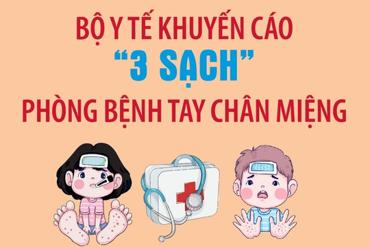 Bộ Y tế khuyến cáo “3 sạch” phòng bệnh tay chân miệng