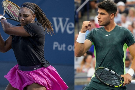 Carlos Alcaraz và huyền thoại Serena Williams gặp thử thách lớn ở vòng một US Open 2026