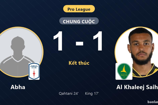 Chia điểm với Al Khaleej Saihat, Abha chưa thể thoát khỏi nhóm cuối bảng Pro League
