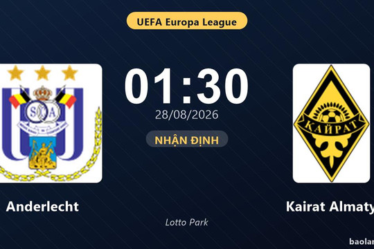 Nhận định Anderlecht vs Kairat Almaty: Chủ nhà tiến gần vé Europa League