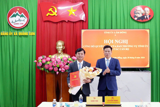 Đồng chí Châu Ngọc Lương giữ chức Bí thư Đảng ủy xã Quảng Sơn