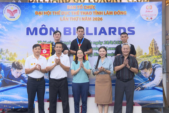 Bế mạc môn Billiards Carom 3 băng Đại hội Thể dục thể thao tỉnh Lâm Đồng lần thứ I