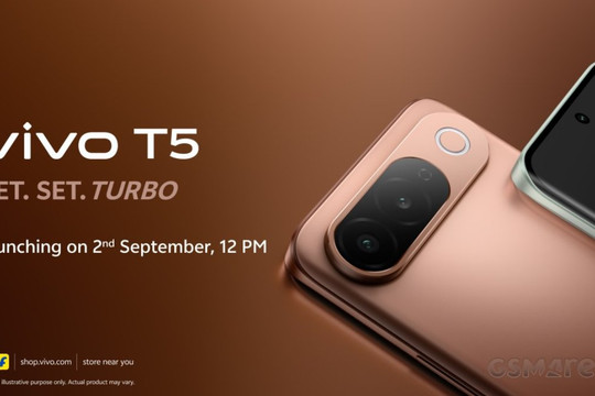 vivo T5 5G ấn định ngày ra mắt: Pin 7.050 mAh, chip Dimensity 7500 Turbo và màn cong 144Hz