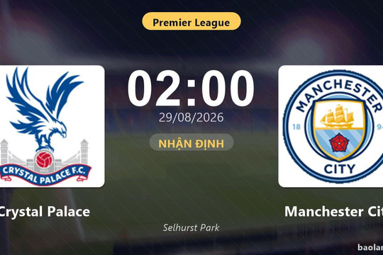 Nhận định Crystal Palace vs Manchester City: Man City hướng tới chiến thắng thứ hai