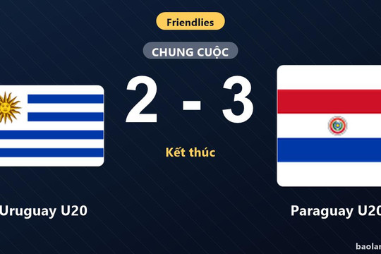 Paraguay U20 đánh bại Uruguay U20 trong màn rượt đuổi 5 bàn thắng