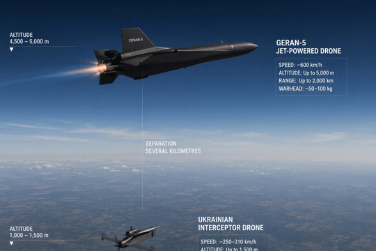 Phân tích năng lực các dòng UAV phản lực Geran của Nga và thách thức phòng không Ukraine