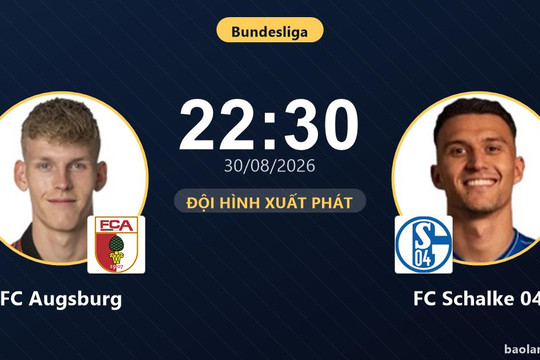 Trực tiếp FC Augsburg vs FC Schalke 04: Đội hình xuất phát