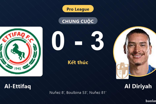 Đè bẹp Al-Ettifaq 3-0 ngay trên sân khách, Al Diriyah vươn lên giữa bảng xếp hạng