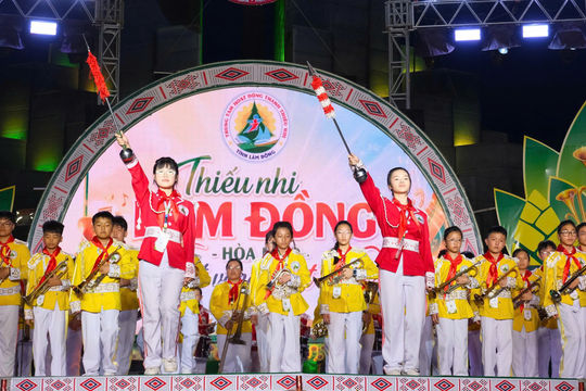 Đội Nghi lễ - Nhạc kèn Lâm Đồng đoạt giải Xuất sắc tại Liên hoan “Tiếng kèn Đội ta”