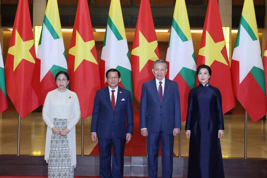 Tổng thống Myanmar và Phu nhân kết thúc chuyến thăm chính thức Việt Nam