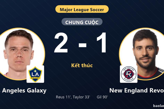Hạ New England Revolution 2-1, Los Angeles Galaxy giành vé vào vòng 1/16