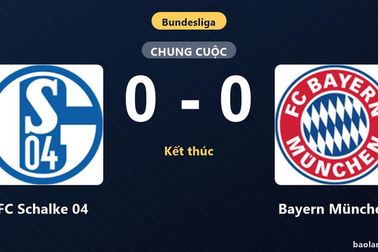 Thống kê trận đấu FC Schalke 04 0-0 Bayern München: Trận hòa không bàn thắng