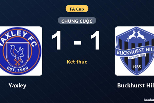 Yaxley và Buckhurst Hill bất phân thắng bại tại vòng loại FA Cup