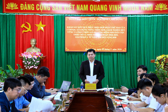 Đoàn ĐBQH Lâm Đồng khảo sát chương trình mục tiêu quốc gia tại Quảng Sơn