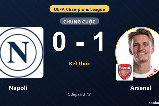 Odegaard gieo sầu cho Napoli, Arsenal khởi đầu thuận lợi ở Champions League
