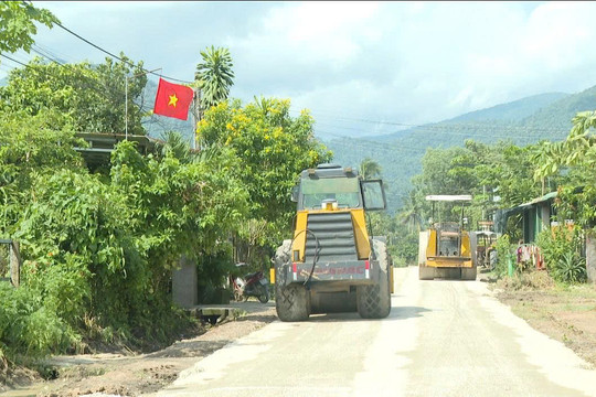Xã Bắc Ruộng đẩy nhanh tiến độ các công trình hạ tầng