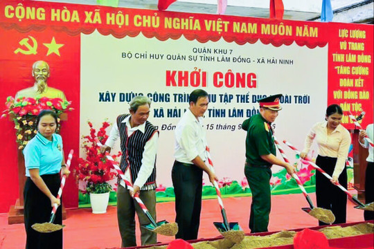 Khởi công công trình thể dục ngoài trời tại xã Hải Ninh