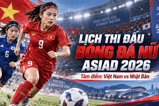 Lịch thi đấu bóng đá nữ ASIAD 2026 mới nhất: Việt Nam đại chiến Nhật Bản