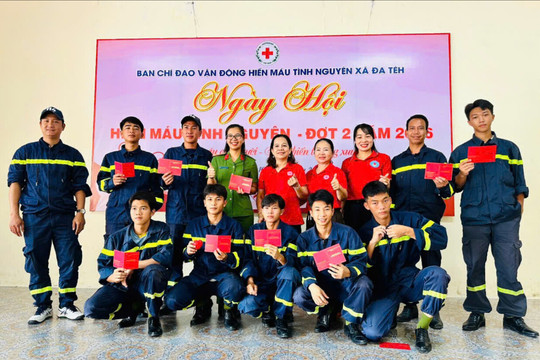 Đạ Tẻh thu 168 đơn vị máu tại Ngày hội hiến máu tình nguyện