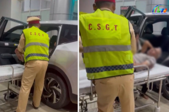 CSGT Lâm Đồng dẫn đường ưu tiên 30 km đưa bệnh nhân nguy kịch đi cấp cứu