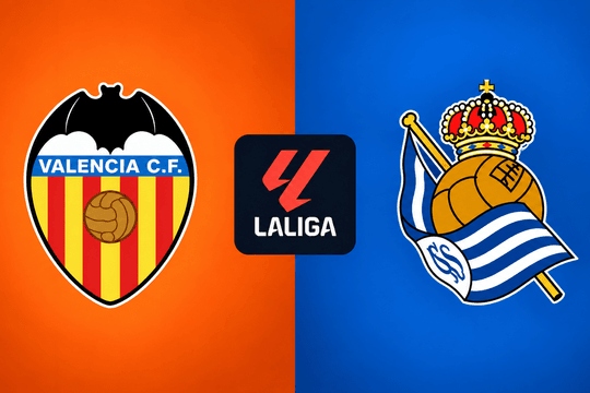 Lịch sử đối đầu Valencia vs Real Sociedad: 162 lần chạm trán và màn rượt đuổi 4-3