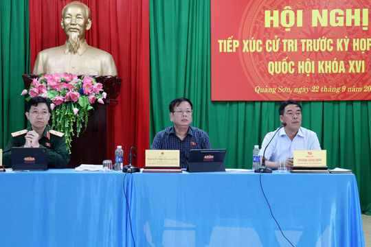 Cử tri xã Quảng Sơn mong sớm tháo gỡ vướng mắc về quy hoạch khoáng sản