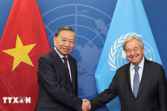 Tổng Bí thư, Chủ tịch nước Tô Lâm gặp Tổng Thư ký Liên hợp quốc António Guterres