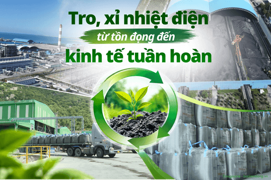 Tro, xỉ nhiệt điện từ tồn đọng đến kinh tế tuần hoàn