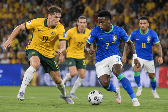 Trực tiếp tỉ số Úc vs Brazil: Vinicius, Raphinha và Endrick thử lửa hàng thủ Socceroos