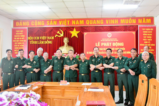 Hội CCB tỉnh Lâm Đồng phát động thi đua đặc biệt thực hiện Chỉ thị số 07