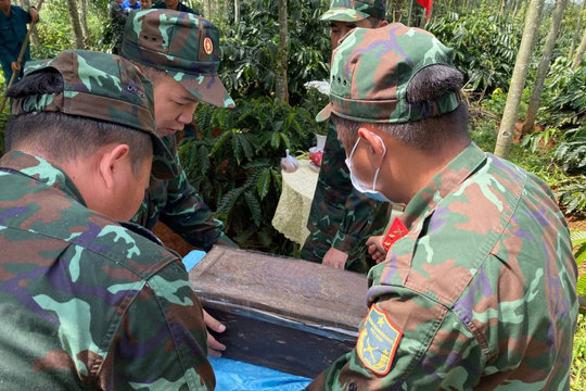 Lâm Đồng quy tập 1 hài cốt liệt sĩ tại xã Kiến Đức