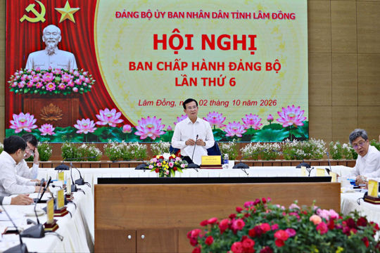 Đảng ủy UBND tỉnh Lâm Đồng quyết tâm hoàn thành các chỉ tiêu trong quý IV/2026