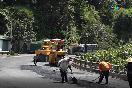 Hoàn tất sửa chữa 17 điểm hư hỏng trên đèo Bảo Lộc