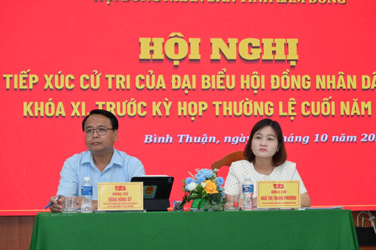 Phó Bí thư Thường trực Tỉnh ủy Lâm Đồng Đặng Hồng Sỹ tiếp xúc cử tri phường Bình Thuận