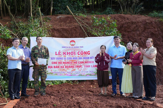 Lâm Đồng xây dựng 15 nhà Đại đoàn kết cho hộ nghèo ở Quảng Trực