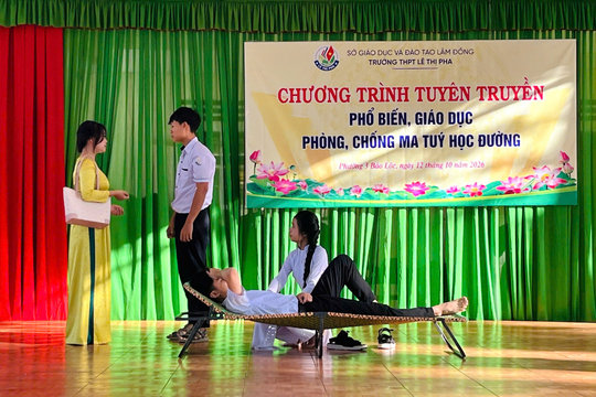 Lâm Đồng đẩy mạnh tuyên truyền phòng, chống ma túy và an toàn giao thông học đường