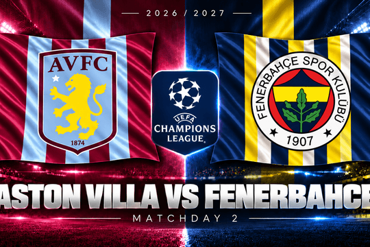 Lịch sử 3 trận đối đầu Aston Villa vs Fenerbahce: Thắng 4-0, 2-0 và dấu ấn Jadon Sancho