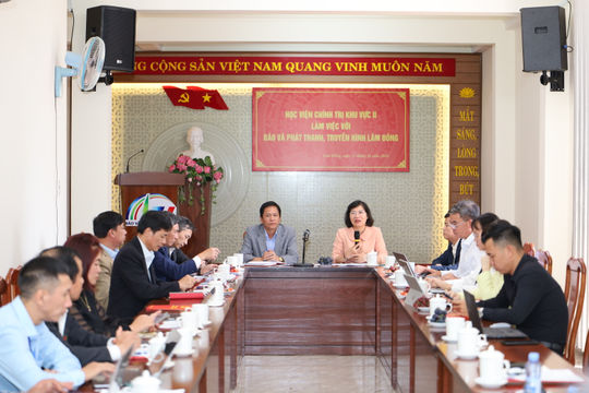 Học viện Chính trị khu vực II làm việc với Báo và Phát thanh, Truyền hình Lâm Đồng
