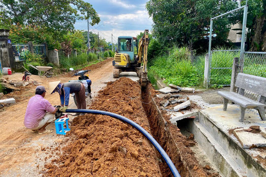 Đầu tư mở rộng hệ thống nước sạch ở xã Nghị Đức, Bắc Ruộng
