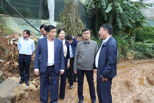 Bí thư Tỉnh ủy Lâm Đồng Y Thanh Hà Niê Kđăm thăm người dân bị thiệt hại do mưa lũ tại Lang Biang - Đà Lạt