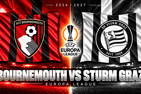 Lịch sử đối đầu Bournemouth vs Sturm Graz: Lần đầu gặp mặt, đại diện Ngoại hạng Anh quyết tìm lại chiến thắng